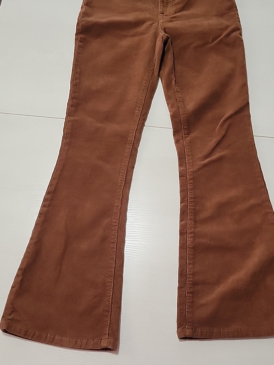 NWOT Lucky Brand Size 2 Chocolate Corduroy Trousers Flare - Picture 7 of 8